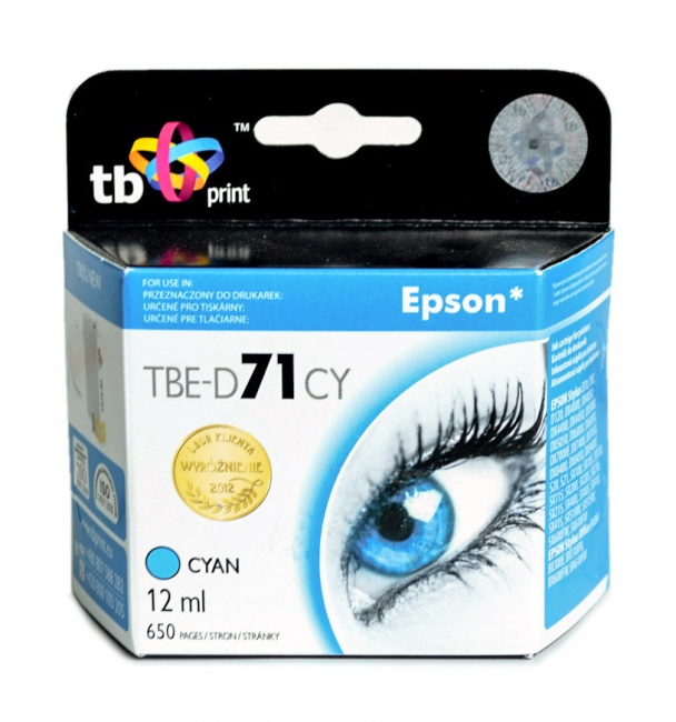 Tusz do Epson T071240 TBE-D71CY CY 100% nowy