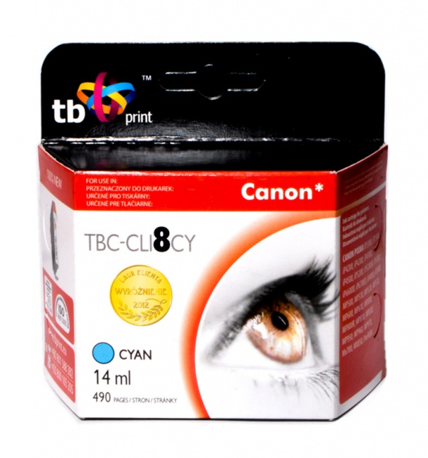 Tusz do Canon CLI8CY TBC-CLI8CY CY 100% nowy