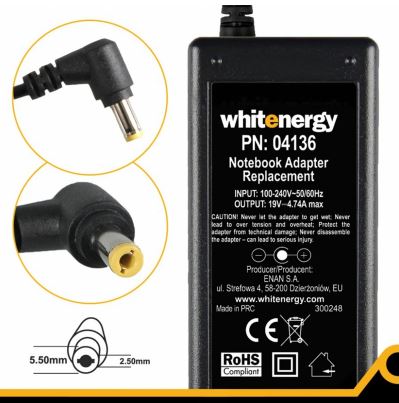 Zasilacz 19V | 4.74A 90W wtyk 5.5*2.5mm (04136) zdjęcie 2
