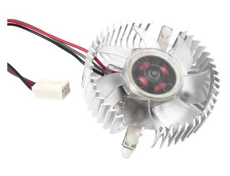 Wentylator VGA świecący aluminium okrągły  	VC-RD