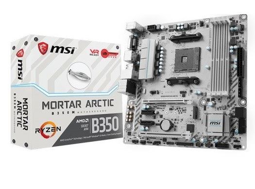 B350M MORTAR ARCTIC AM4 4DDR4 8USB3.1/M.2/HDMI uATX