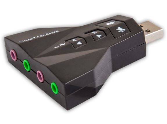 SAVIO AK-08 Karta muzyczna USB 7w1, dźwięk Virtual 7.1CH, Plug & Play, blister