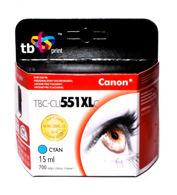 Tusz do Canon PIXMA MX 925 TBC-CLI551XLCY CY