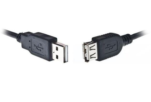 Przedluzacz USB 2.0 typu AM-AF 1.8m czarny