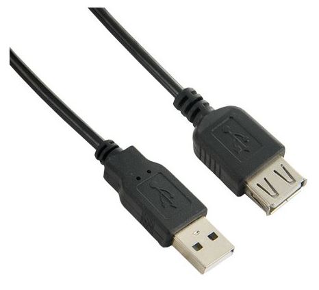Przedłużacz USB 2.0 | A-A M/F | 3m | czarny