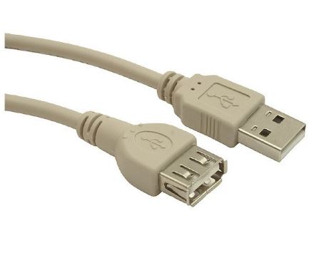 Przedłuzacz USB 2.0 typu AM-AF 0.75m szary