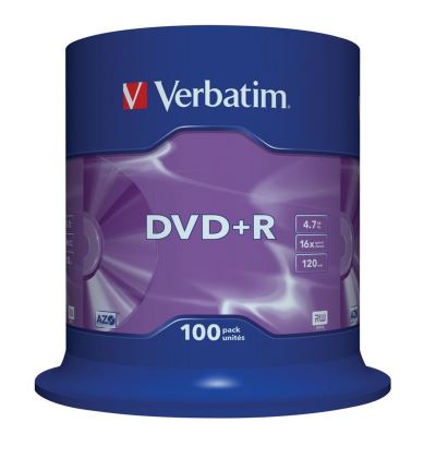 DVD+R 16x 4.7GB 100P CB            43551