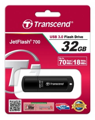 JETFLASH 700 32GB USB 3.0 BLACK 85/15 MB/s zdjęcie 2