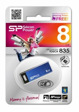 TOUCH 835 8GB USB 2.0 wibro/pyło/wstrząso i wodoodporny niebieski zdjęcie 2