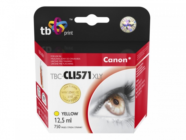 Tusz do Canon CLI-571XL TBC-CLI571XLY YE 100% nowy