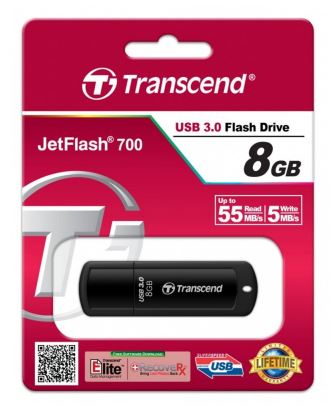 JETFLASH 700 8GB USB 3.0 CZARNY 55/5 MB/s zdjęcie 2