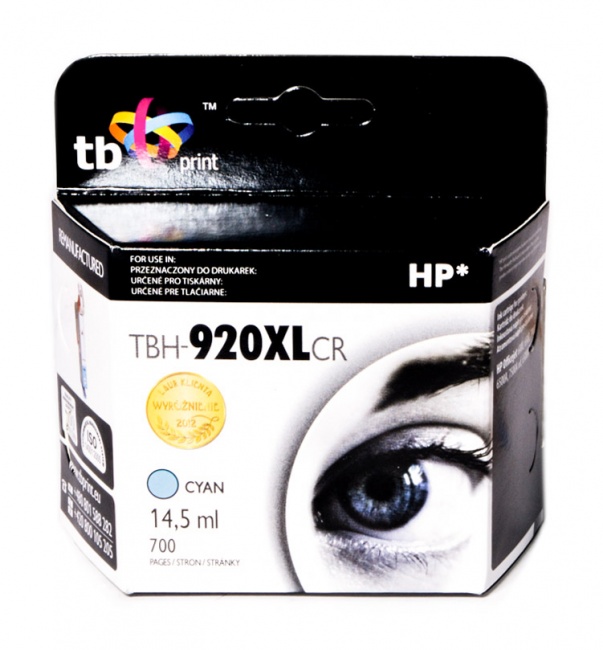 Tusz do HP OJ 6500 TBH-920XLCR CY ref.