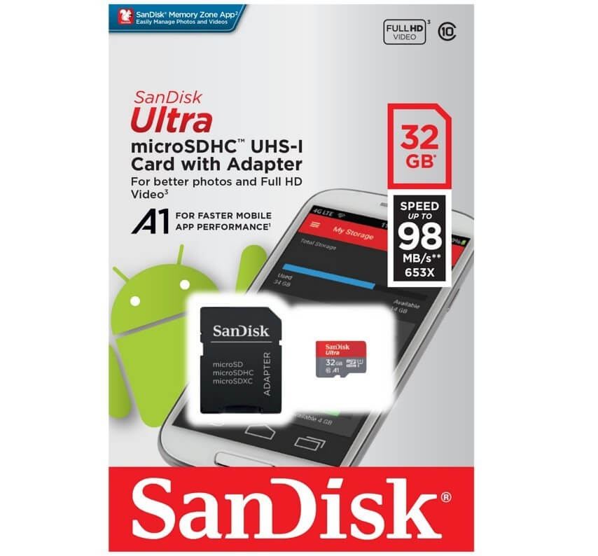 Pamięć SD-micro 32GB SanDisk Ultra C10 W1