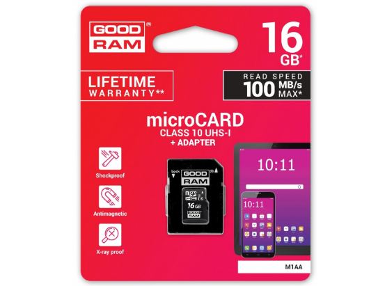 Pamięć SD-micro 16GB Goodram C10 W1 M1AA-0160R12