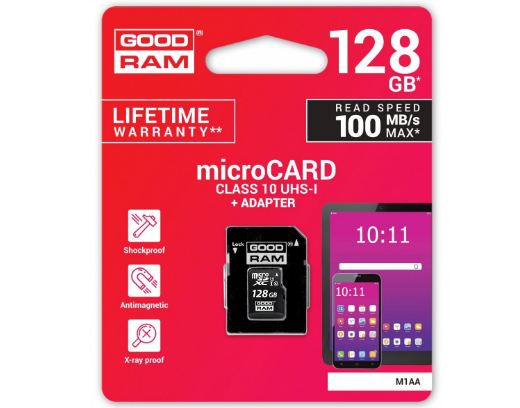 Pamięć SD-micro 128GB Goodram C10 w1 M1AA-1280R12