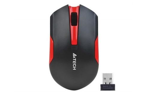 Mysz A4-Tech G3-200N VT czerwona bezprz.USB