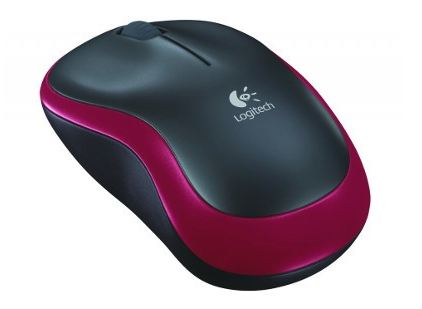 Mysz Logitech M185 czerwona bezp. nano