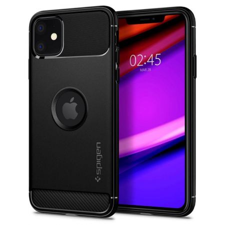 Etui SPIGEN Rugged Armor IPHONE 11 MATTE BLACK zdjęcie 2