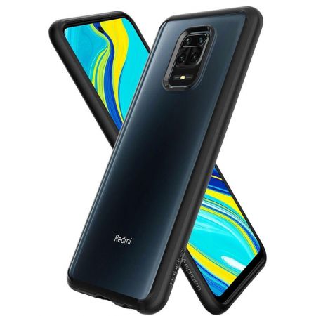 Etui SPIGEN ULTRA hybrid XIAOMI REDMI NOTE 9S/9 PRO/9 PRO MAX MATTE BLACK zdjęcie 3