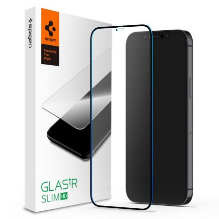 Szkło hartowane SPIGEN GLASS FC IPHONE 12 PRO MAX BLACK