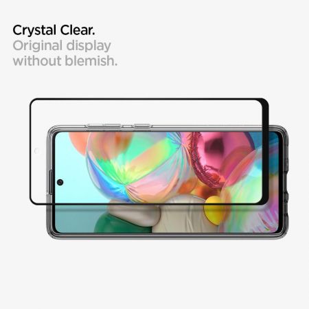 Szkło hartowane SPIGEN GLASS FC GALAXY A71 BLACK zdjęcie 3