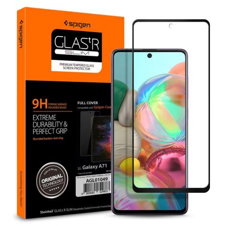 Szkło hartowane SPIGEN GLASS FC GALAXY A71 BLACK