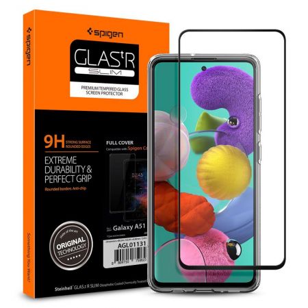 Szkło hartowane SPIGEN GLASS FC GALAXY A51 BLACK