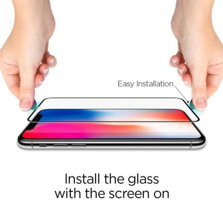 Szkło hartowane SPIGEN GLASS FC IPHONE 11 PRO MAX BLACK zdjęcie 3