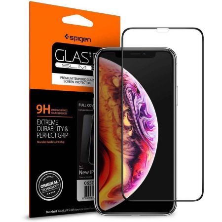 Szkło hartowane SPIGEN GLASS FC IPHONE 11 PRO MAX BLACK