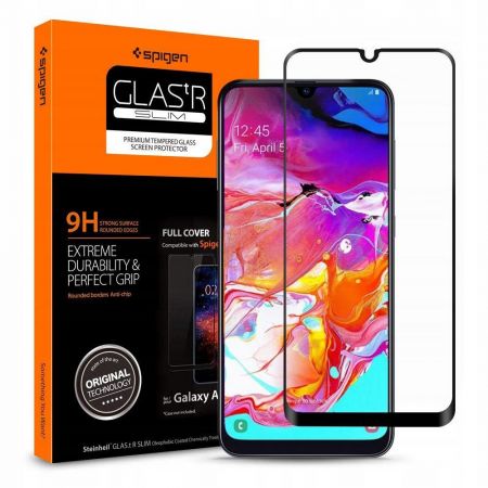 Szkło hartowane SPIGEN GLASS FC GALAXY A70 BLACK
