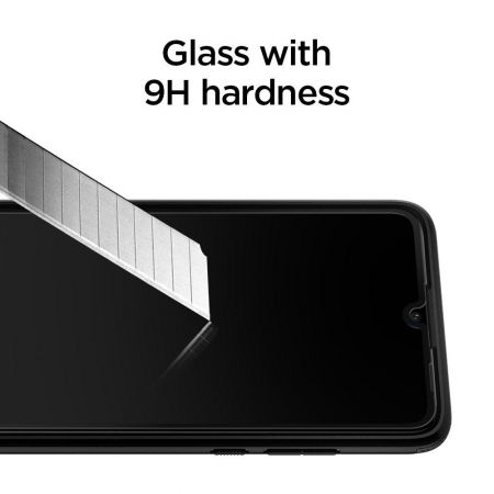 Szkło hartowane SPIGEN GLASS FC HUAWEI P30 LITE BLACK zdjęcie 3