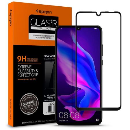 Szkło hartowane SPIGEN GLASS FC HUAWEI P30 LITE BLACK