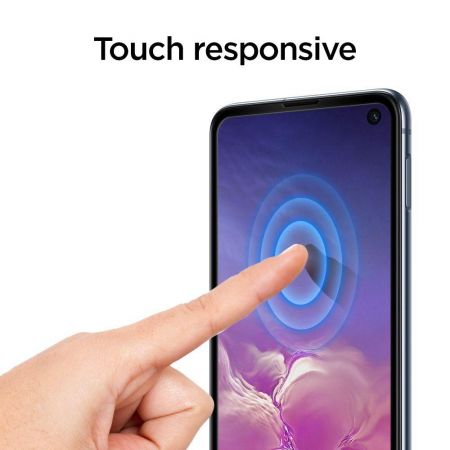 Szkło hartowane SPIGEN GLASS FC GALAXY S10E BLACK zdjęcie 3