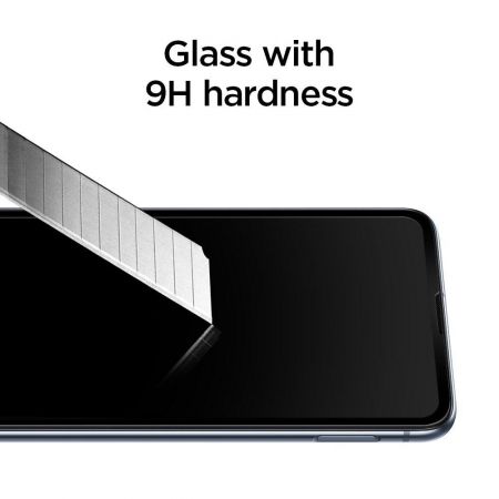 Szkło hartowane SPIGEN GLASS FC GALAXY S10E BLACK zdjęcie 4