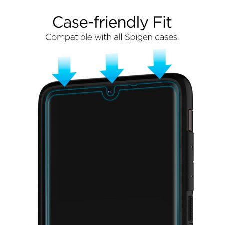 Szkło hartowane SPIGEN GLASS FC HUAWEI P30 BLACK zdjęcie 3