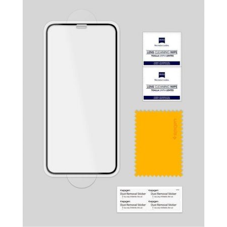 Szkło hartowane SPIGEN GLASS FC IPHONE X/XS BLACK zdjęcie 4
