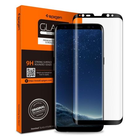 Szkło hartowane SPIGEN GLAS.TR CASE FRIENDLY GALAXY S8+ PLUS BLACK