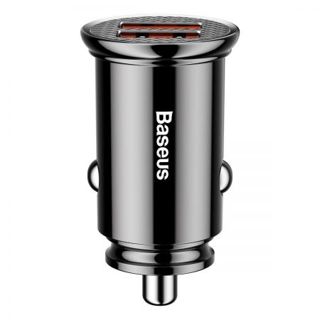 Ładowarka samochodowa Baseus Circular 2xUSB QC3.0 5A 30W (czarna) zdjęcie 2