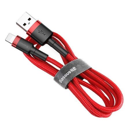 Kabel Lightning USB Baseus Cafule 2.4A 1m (czerwony) zdjęcie 4