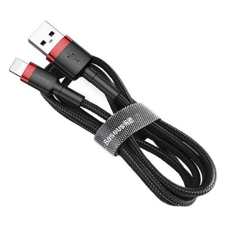 Kabel Lightning USB Baseus Cafule 1,5A 2m (czarno-czerwony) zdjęcie 4