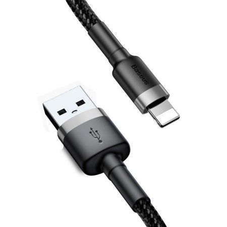 Kabel Lightning USB Baseus Cafule 1,5A 2m (szaro-czarny) zdjęcie 2