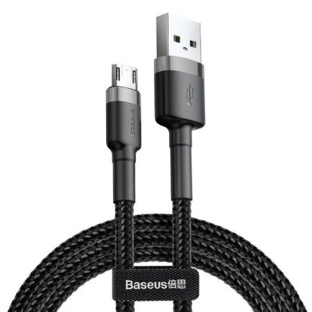 Kabel Micro USB Baseus Cafule 2.4A 0,5m (szaro-czarny)