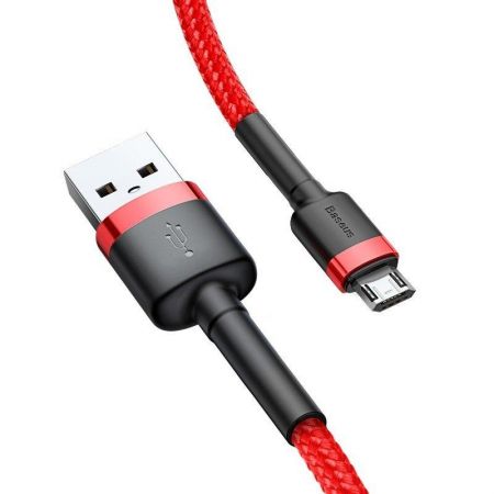 Kabel Micro USB Baseus Cafule 2.4A 1m (Czerwony) zdjęcie 3
