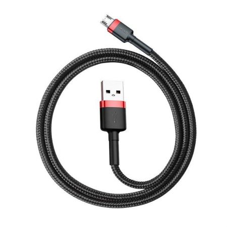 Kabel Micro USB Baseus Cafule 2.4A 1m (czerwono-czarny) zdjęcie 4