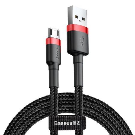 Kabel Micro USB Baseus Cafule 2.4A 1m (czerwono-czarny)