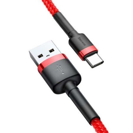 Kabel USB-C Baseus Cafule 3A 1m (czerwony) zdjęcie 3