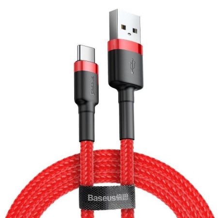 Kabel USB-C Baseus Cafule 3A 1m (czerwony)