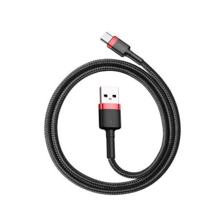 Kabel USB-C Baseus Cafule 3A 1m (czerwono-czarny) zdjęcie 4