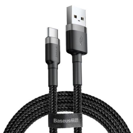 Kabel USB-C Baseus Cafule 3A 1m (szaro-czarny)