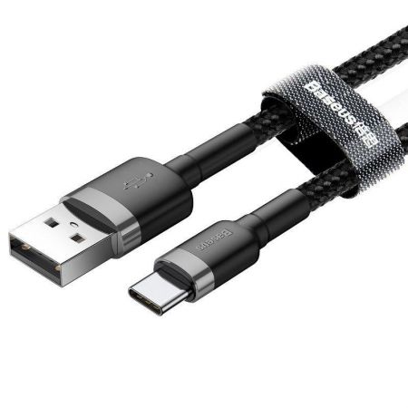Kabel USB-C Baseus Cafule 2A 2m (szaro-czarny) zdjęcie 2